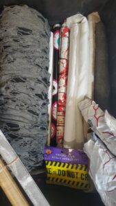 Fabric, plastic wall decor