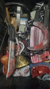 Killing tools, bloody weapons